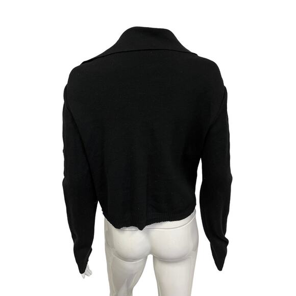 PHILOSOPHY DI ALBERTA FERRETTI Black 100% Virgin Wool Long Sleeves Jacket 10 - Picture 2 of 4